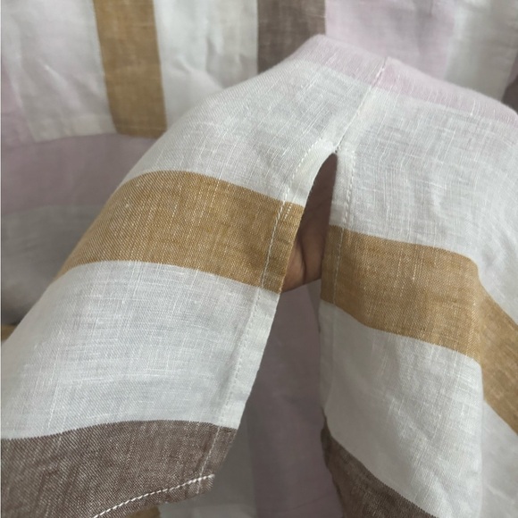 Rachel Zoe Shirt Dress Sz M Linen Button Up Tunic Beach Workwear Casual Chic - Picture 3 of 5